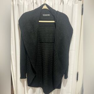 Alpaca Connection Black Circle Cardigan Alpaca Wool Sleek Cottagecore